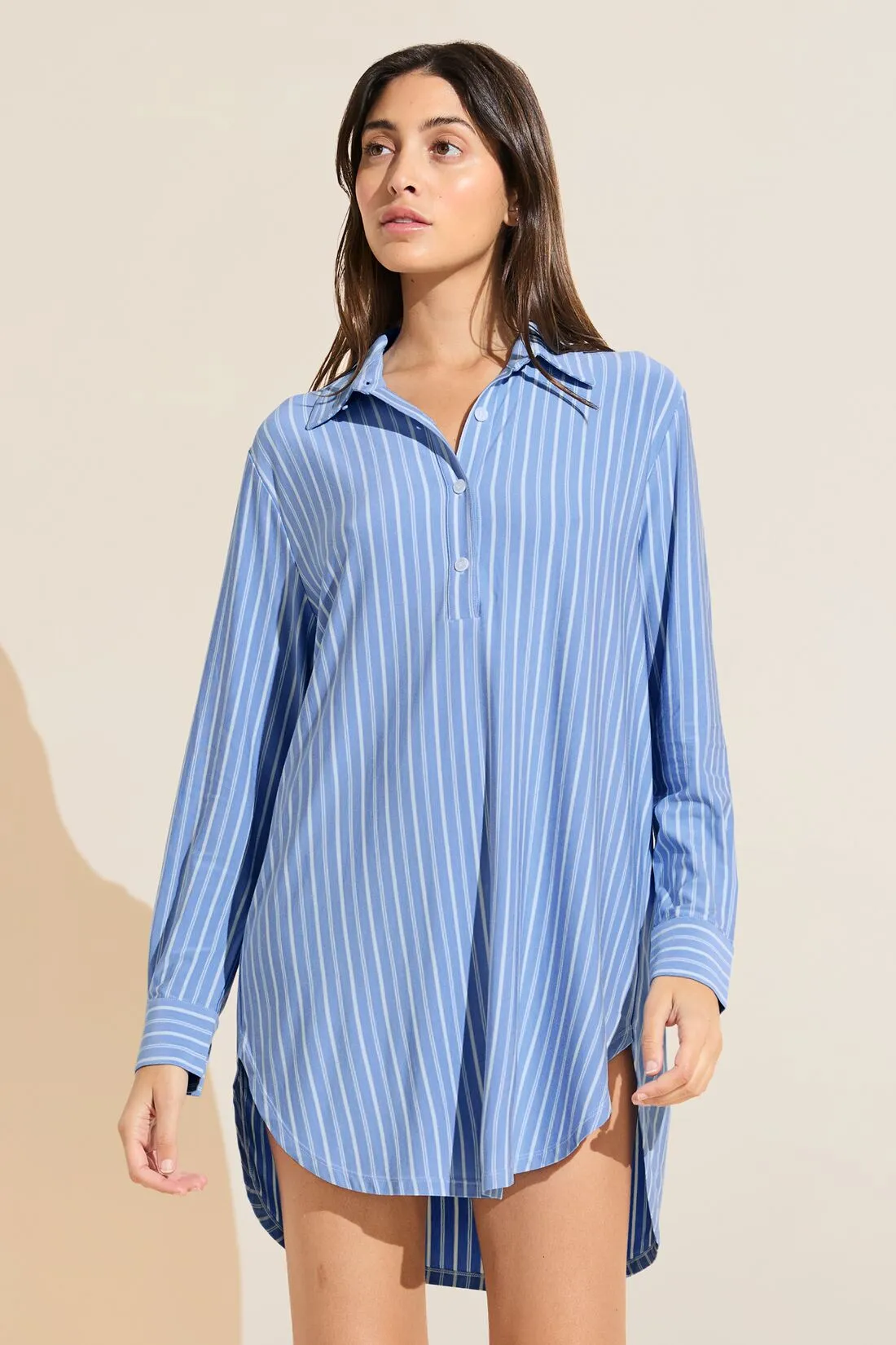 Gisele Printed TENCEL™ Modal Boyfriend Sleepshirt sold by Eberjey product image thumbnail 4