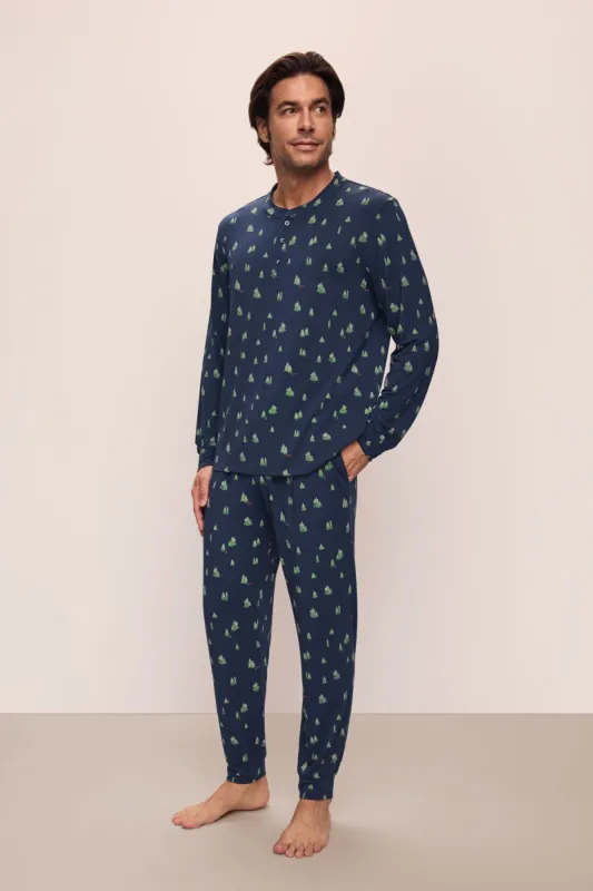 Henry Printed TENCEL™ Modal Long PJ Set sold by Eberjey