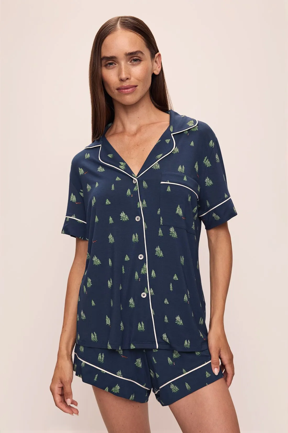Gisele Printed TENCEL™ Modal Relaxed Short PJ Set sold by Eberjey