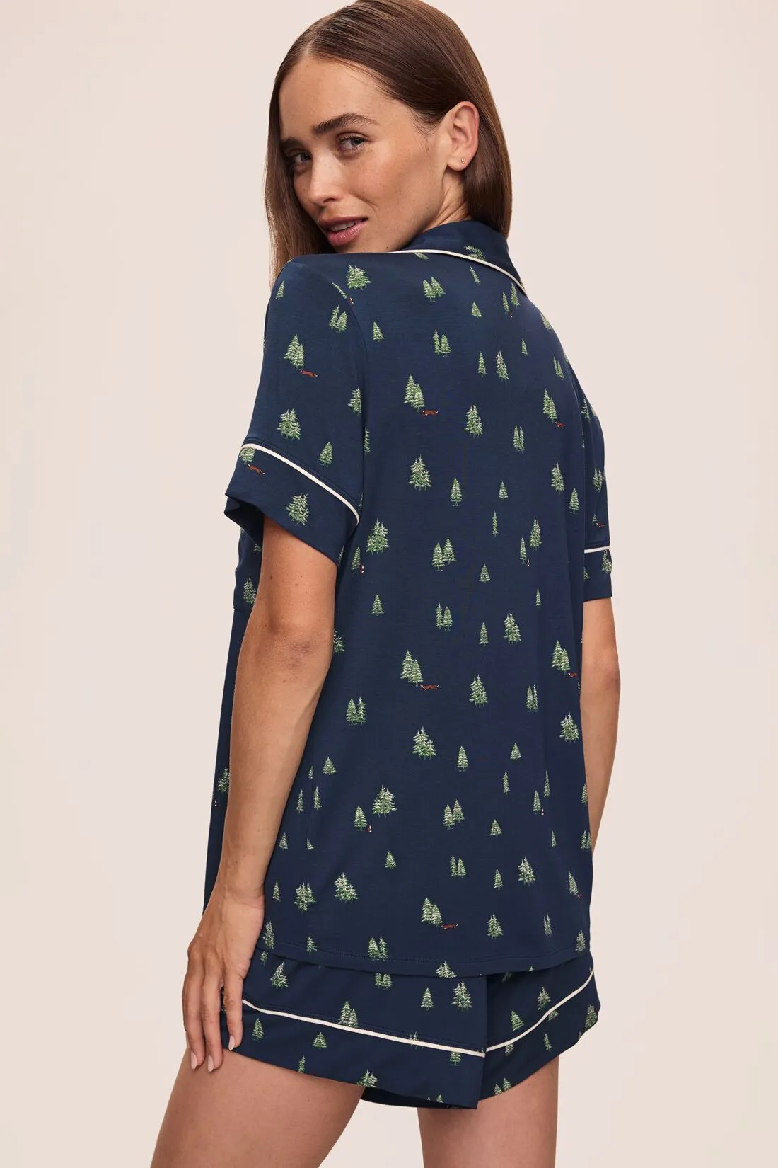 Gisele Printed TENCEL™ Modal Relaxed Short PJ Set sold by Eberjey product image thumbnail 3