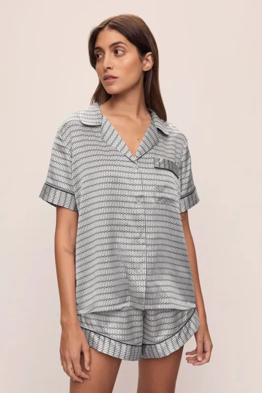 Inez Washable Silk Printed Short PJ Set sold by Eberjey