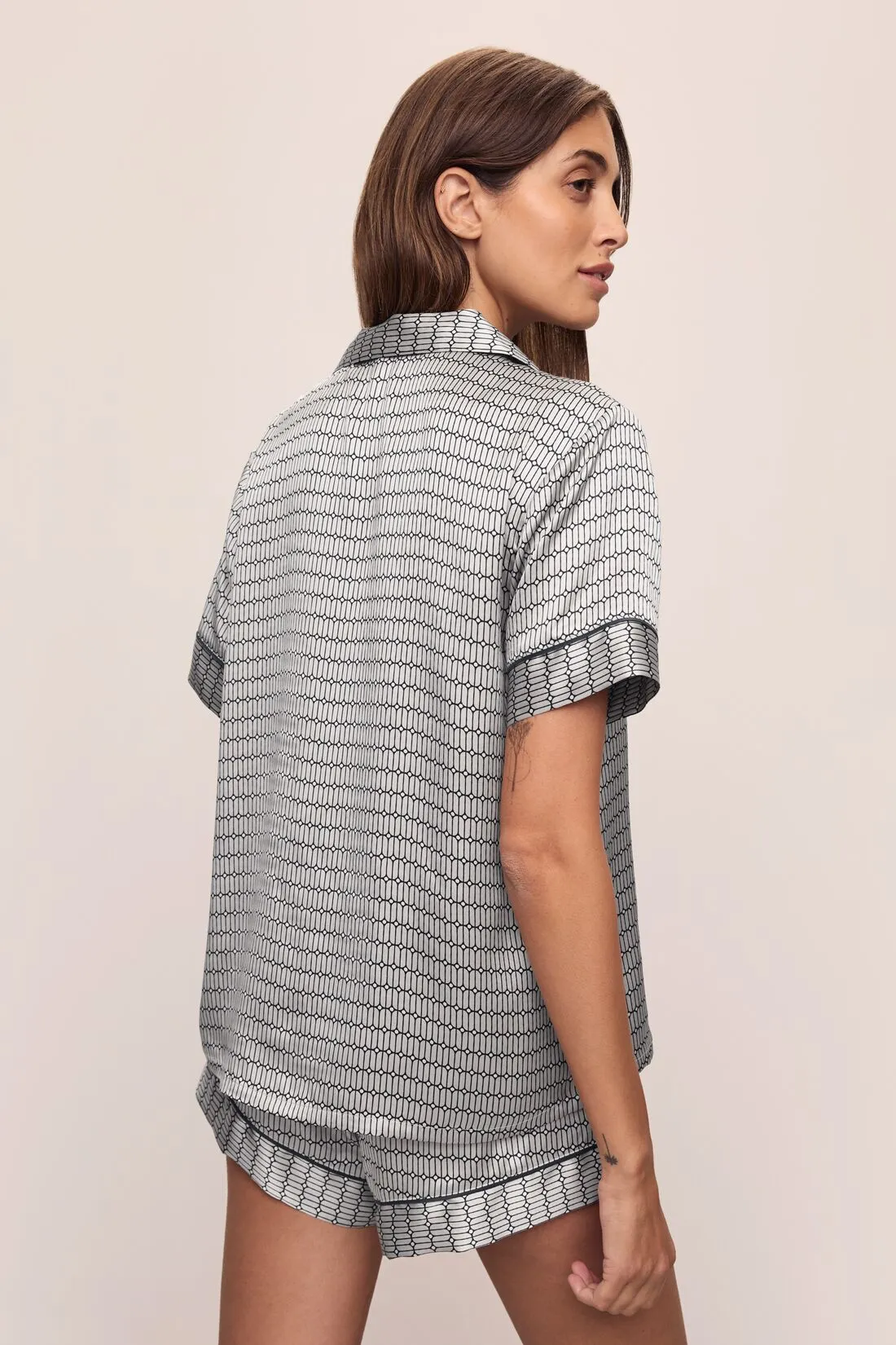 Inez Washable Silk Printed Short PJ Set sold by Eberjey product image thumbnail 3