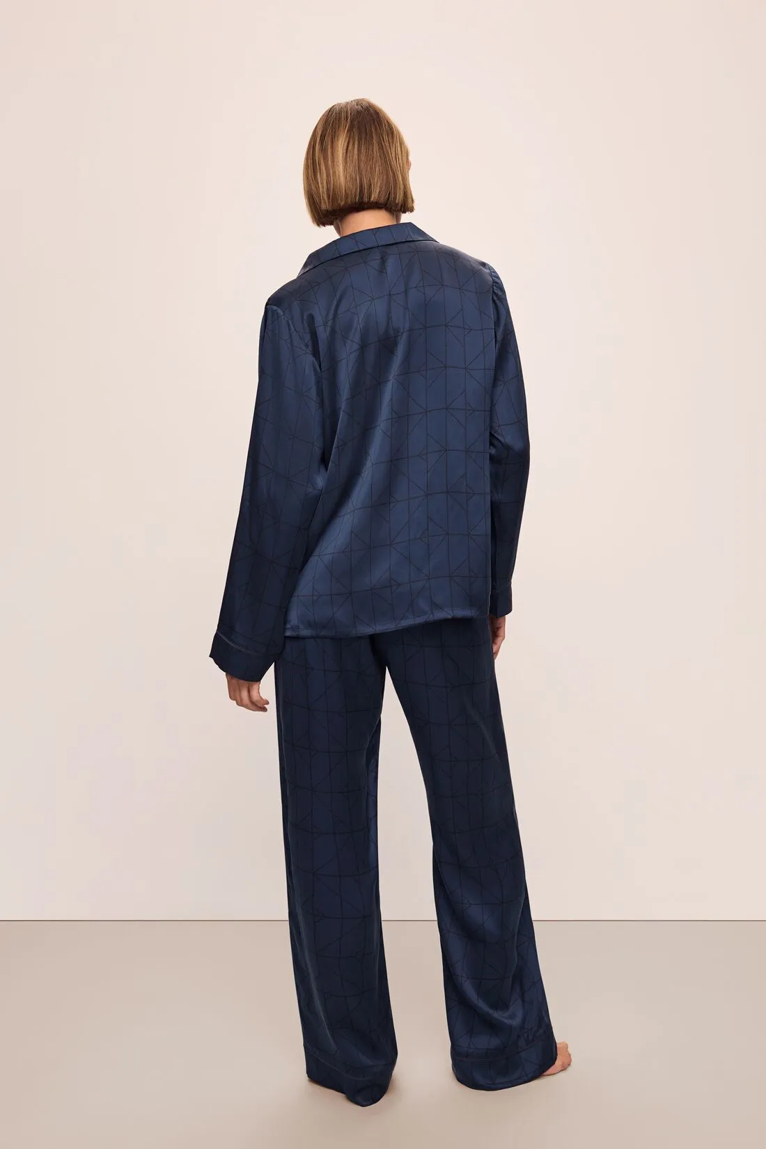 Inez Washable Silk Printed Long PJ Set sold by Eberjey product image thumbnail 2