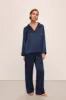 Inez Washable Silk Printed Long PJ Set sold by Eberjey