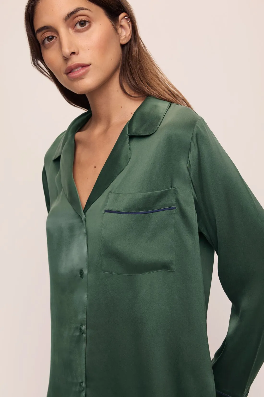 Inez Washable Silk Long PJ Set sold by Eberjey product image thumbnail 3