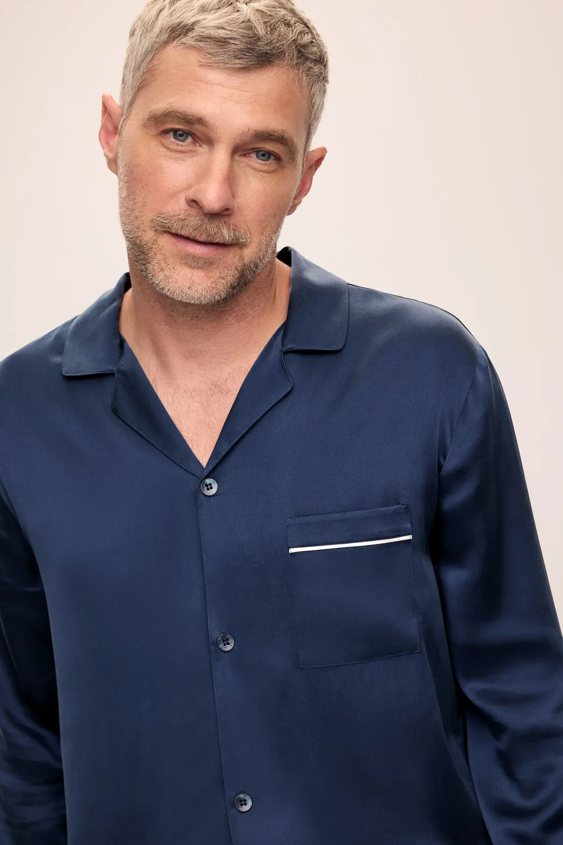 Charles Washable Silk Long PJ Set sold by Eberjey product image thumbnail 4