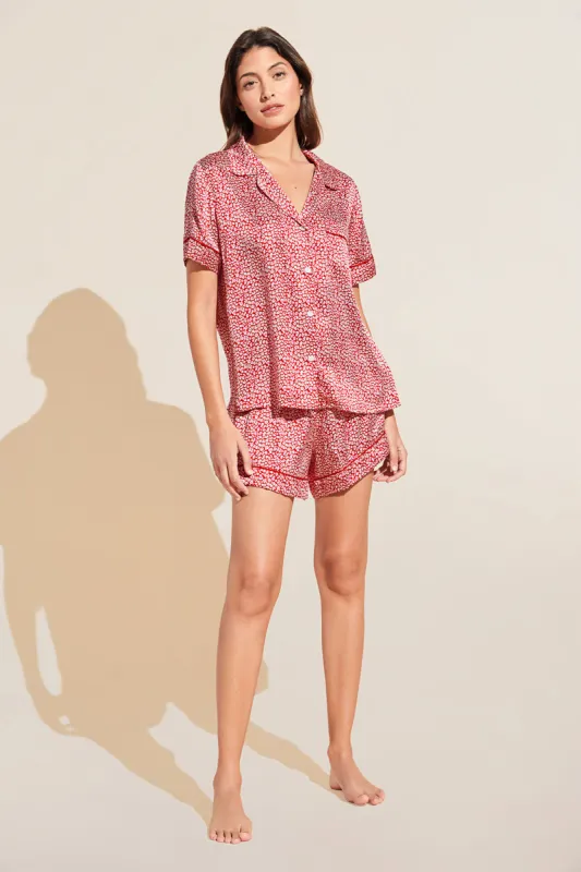 Inez Washable Silk Printed Short PJ Set sold by Eberjey