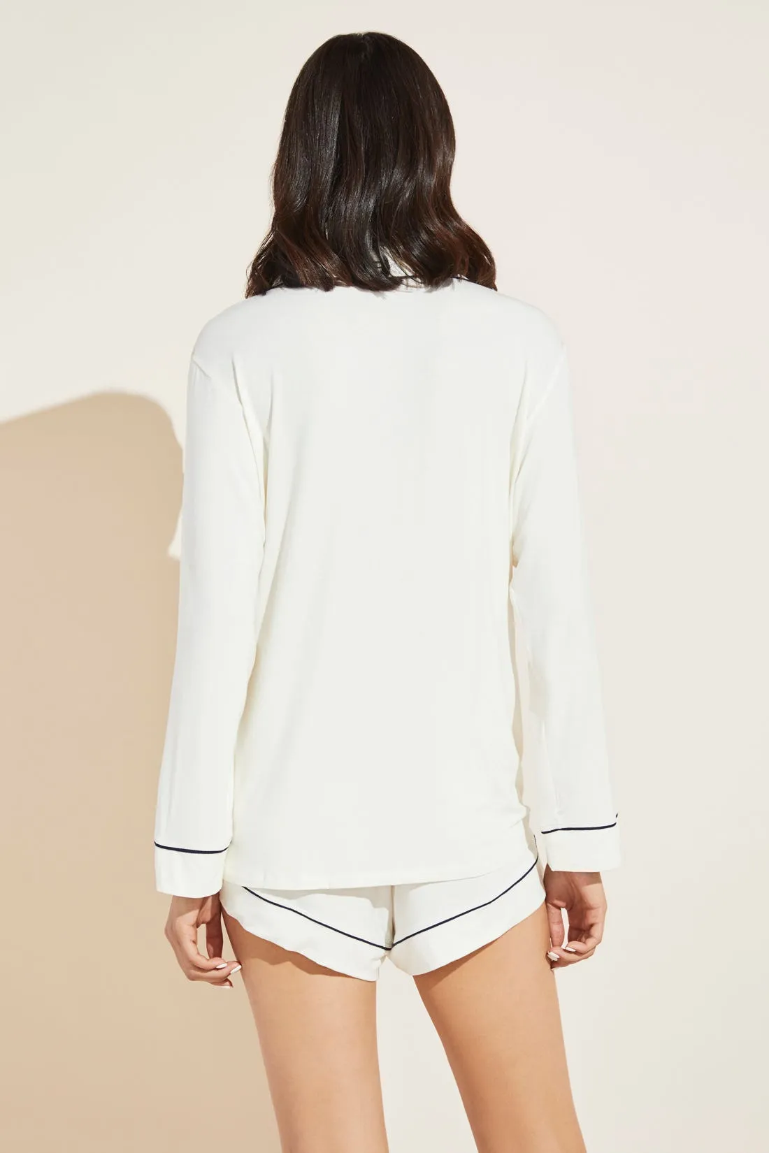 Gisele TENCEL™ Modal Long Sleeve & Shortie Short PJ Set sold by Eberjey product image thumbnail 3