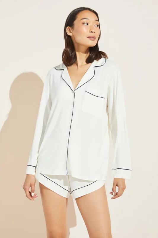 Gisele TENCEL™ Modal Long Sleeve & Shortie Short PJ Set sold by Eberjey