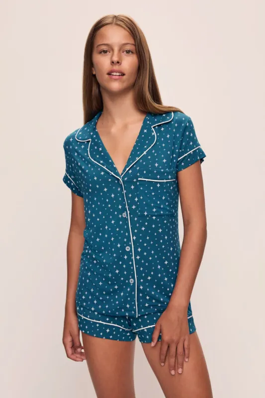 Gisele Printed TENCEL™ Modal Shortie Short PJ Set sold by Eberjey