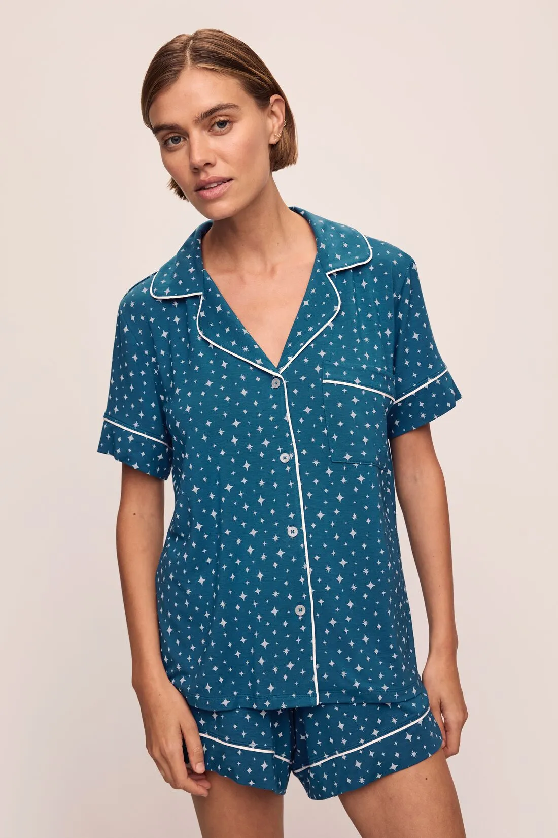 Gisele Printed TENCEL™ Modal Relaxed Short PJ Set sold by Eberjey product image thumbnail 3