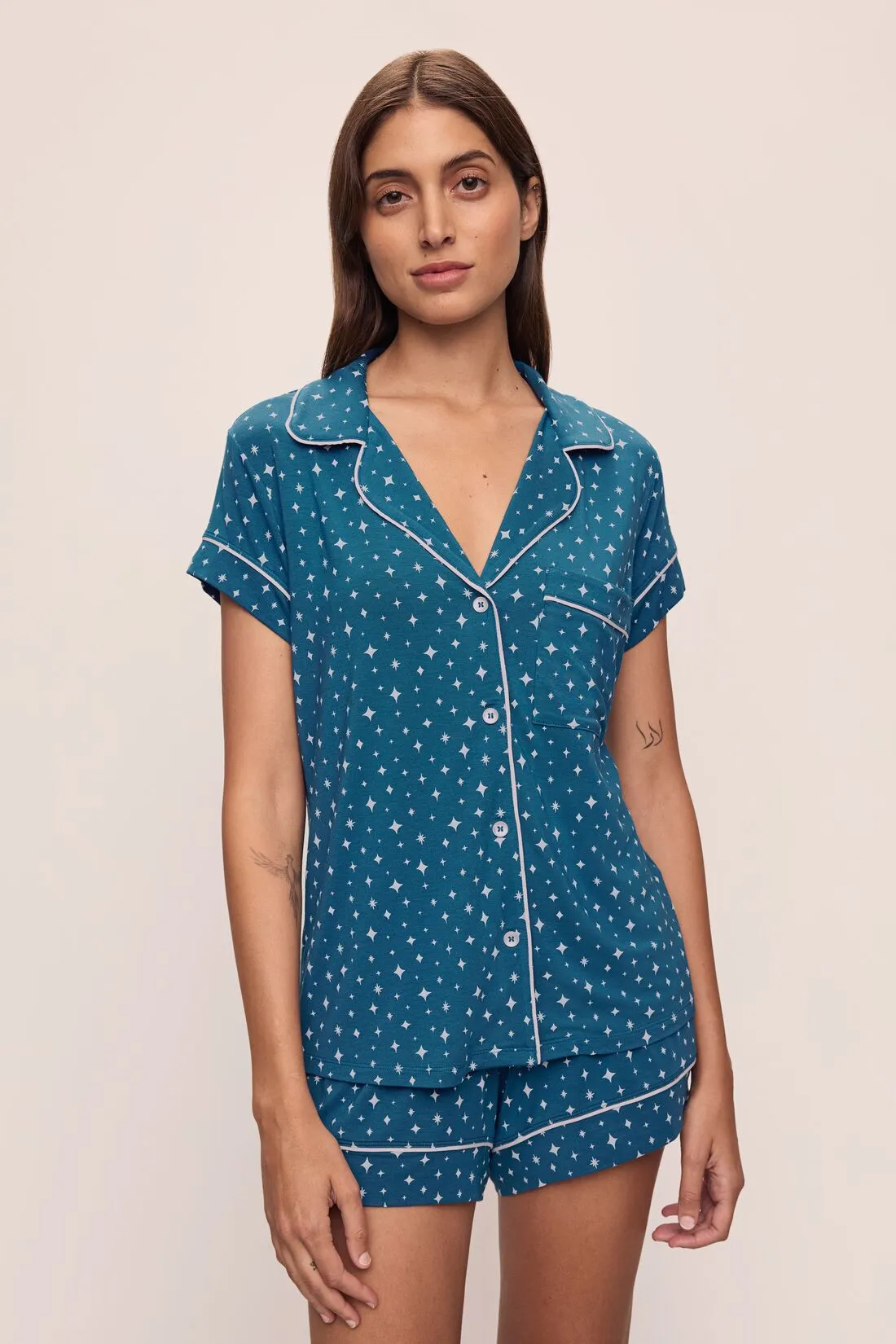 Gisele Printed TENCEL™ Modal Relaxed Short PJ Set sold by Eberjey product image thumbnail 2