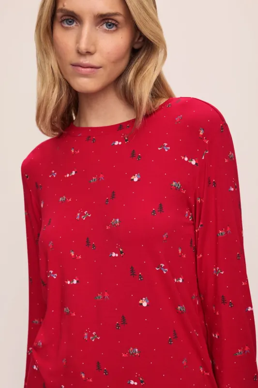 Gisele Printed TENCEL™ Modal Crewneck PJ Set sold by Eberjey
