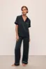 Inez Washable Silk Short Sleeve Pant PJ Set sold by Eberjey