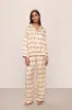 Inez Washable Silk Printed Long PJ Set sold by Eberjey