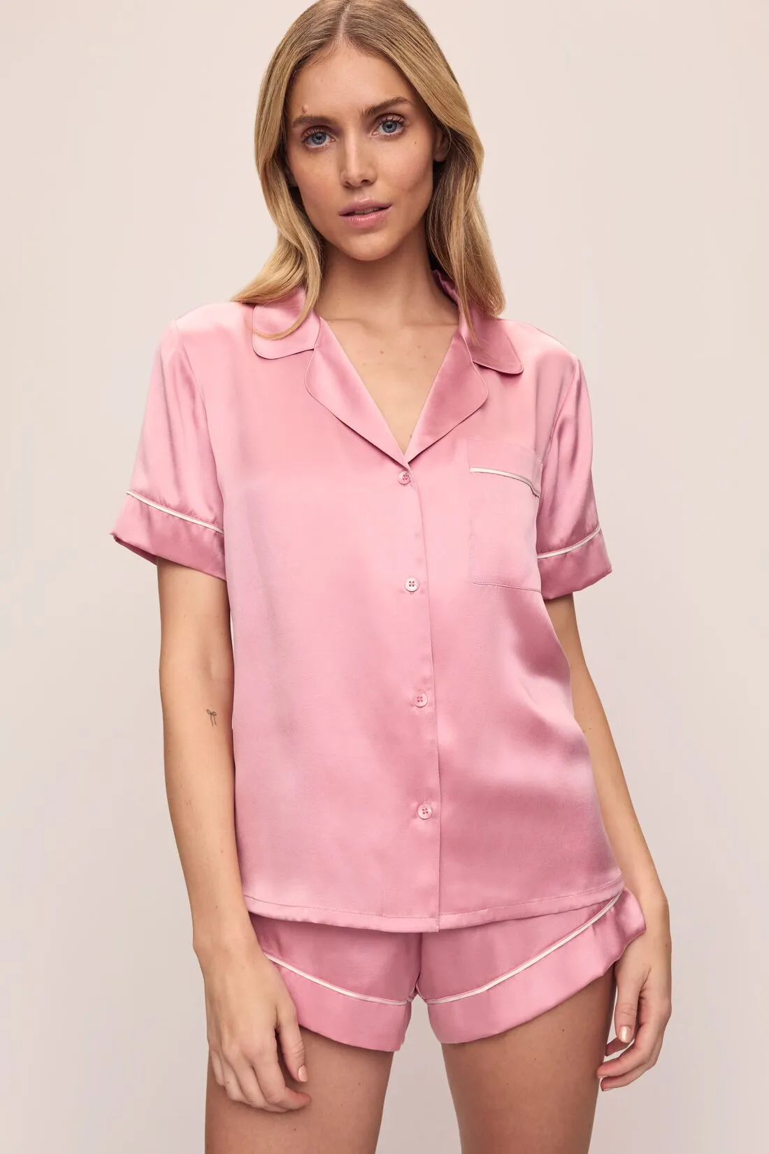 Inez Washable Silk Short PJ Set sold by Eberjey