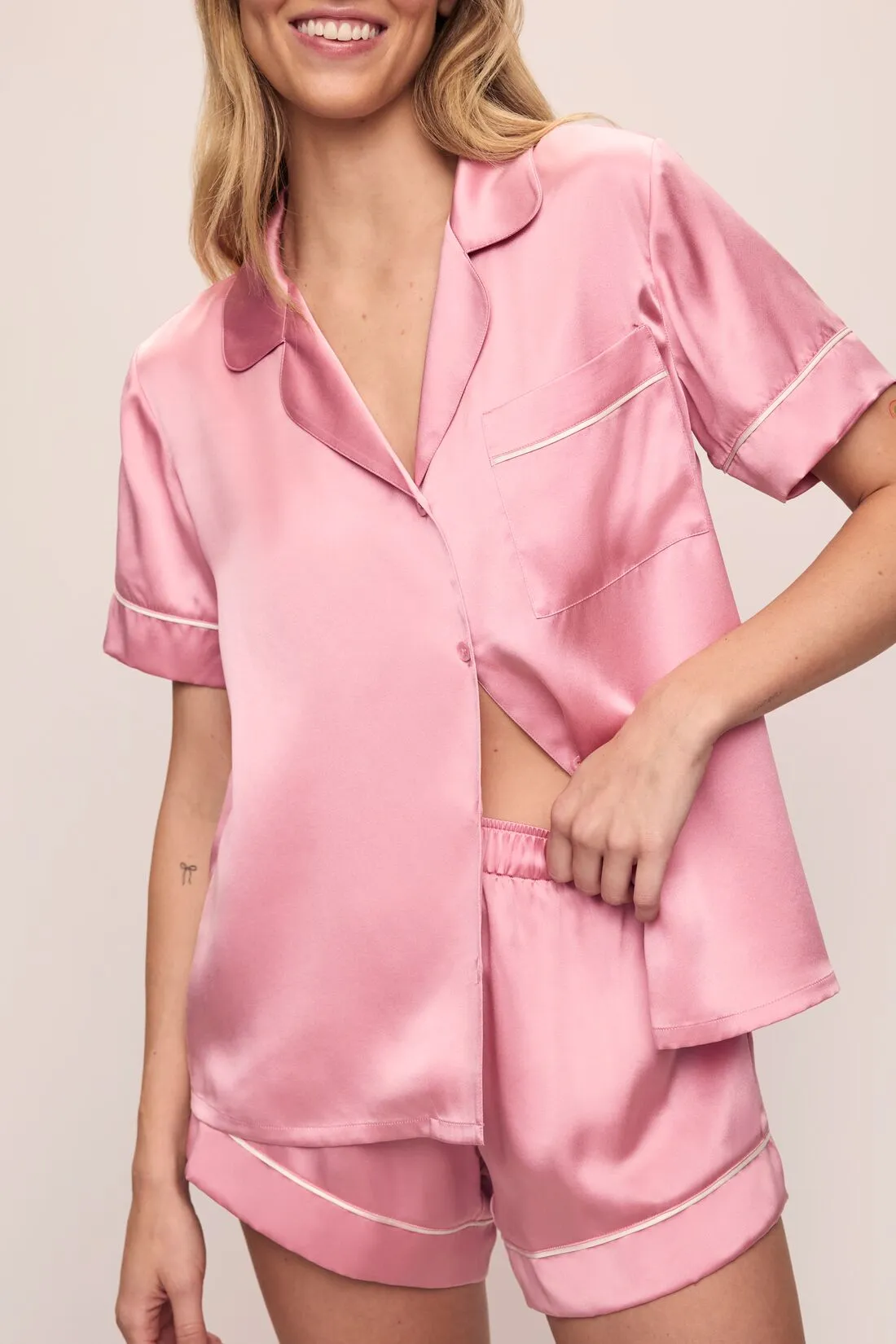 Inez Washable Silk Short PJ Set sold by Eberjey product image thumbnail 2