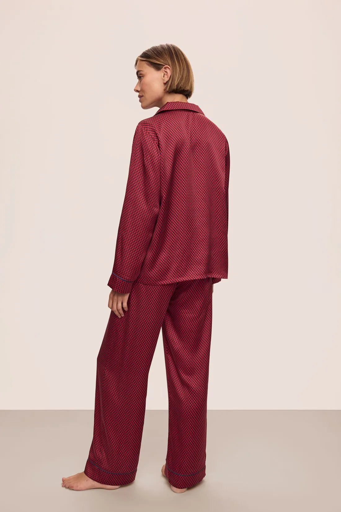 Inez Washable Silk Printed Long PJ Set sold by Eberjey product image thumbnail 2