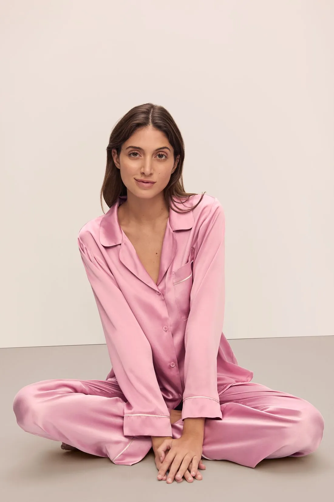 Inez Washable Silk Long PJ Set sold by Eberjey product image thumbnail 5