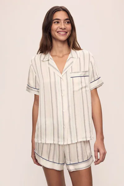 Inez Washable Silk Printed Short PJ Set sold by Eberjey