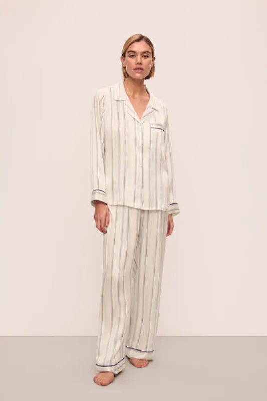 Inez Washable Silk Printed Long PJ Set sold by Eberjey