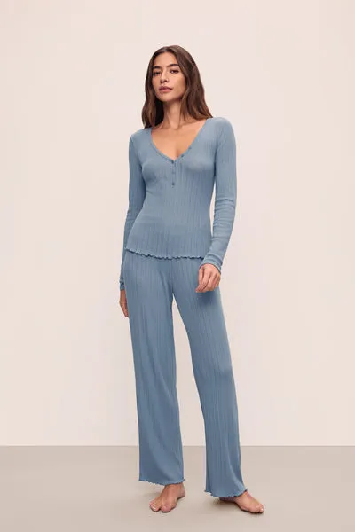 Pointelle V Neck Henley sold by Eberjey product image thumbnail 5