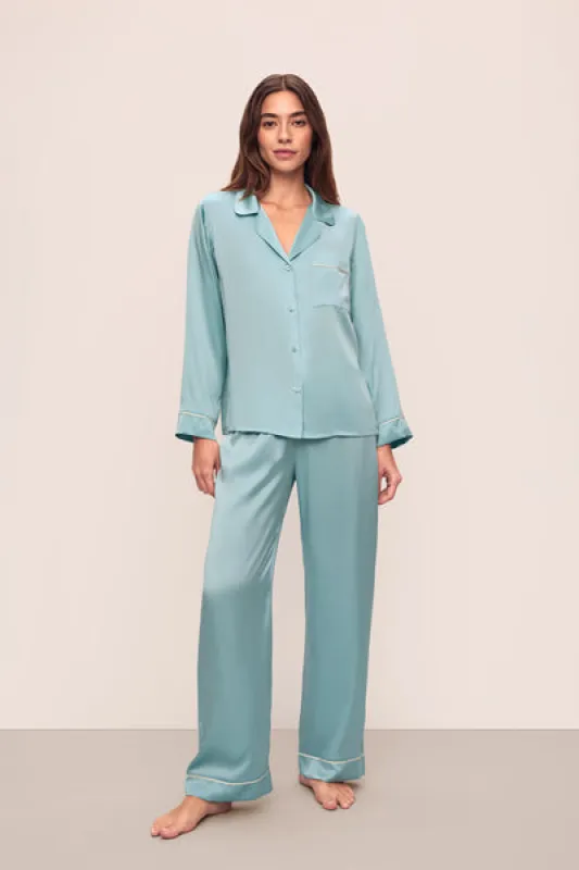 Inez Washable Silk Long PJ Set sold by Eberjey