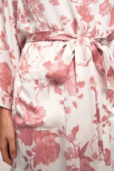 Eberjey x L'AGENCE - Inez Washable Silk Printed Short Robe sold by Eberjey product image thumbnail 4