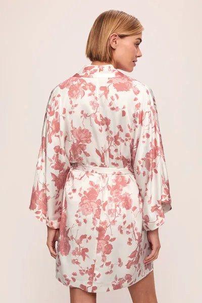Eberjey x L'AGENCE - Inez Washable Silk Printed Short Robe sold by Eberjey product image thumbnail 3