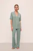 Gisele TENCEL™ Modal Short Sleeve & Pant PJ Set sold by Eberjey