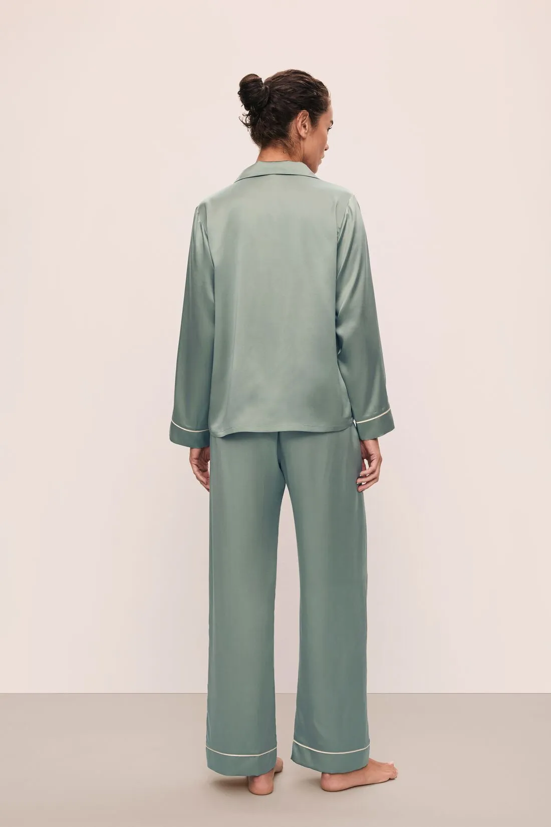 Inez Washable Silk Long PJ Set sold by Eberjey product image thumbnail 3