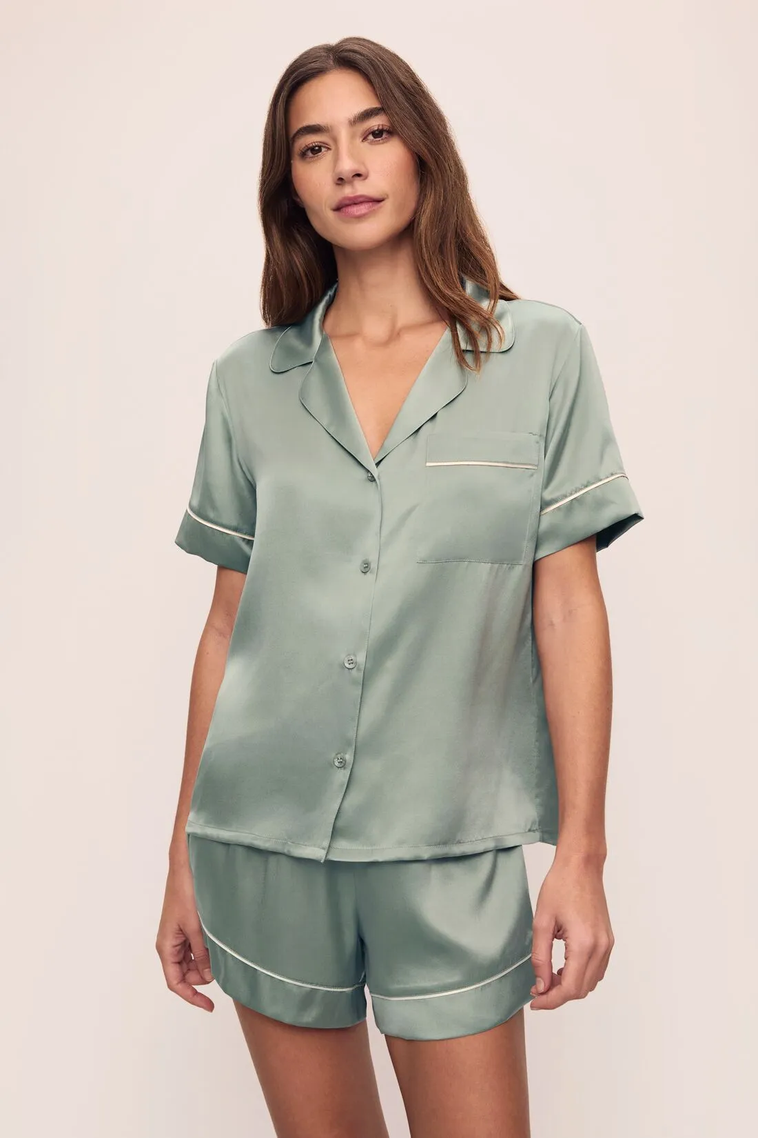 Inez Washable Silk Short PJ Set sold by Eberjey product image thumbnail 2