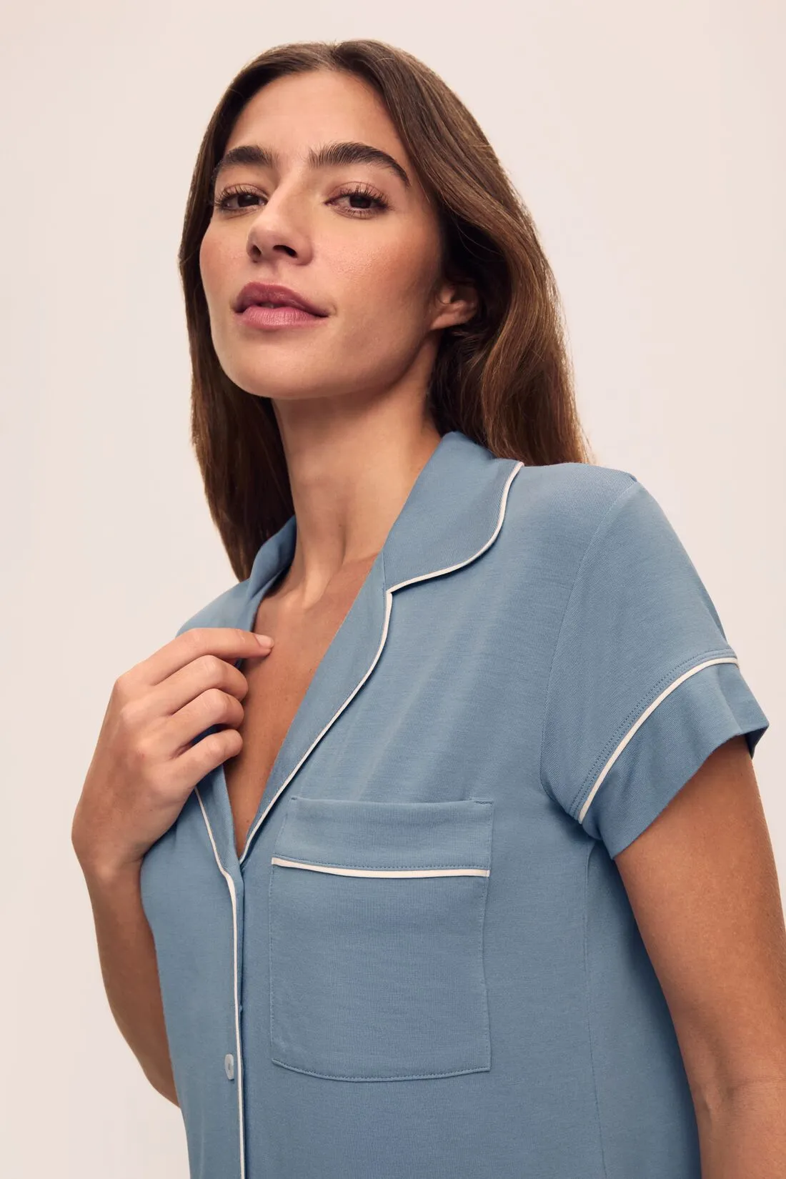 Gisele TENCEL™ Modal Short Sleeve Cropped PJ Set sold by Eberjey product image thumbnail 3