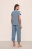 Gisele TENCEL™ Modal Short Sleeve Cropped PJ Set sold by Eberjey