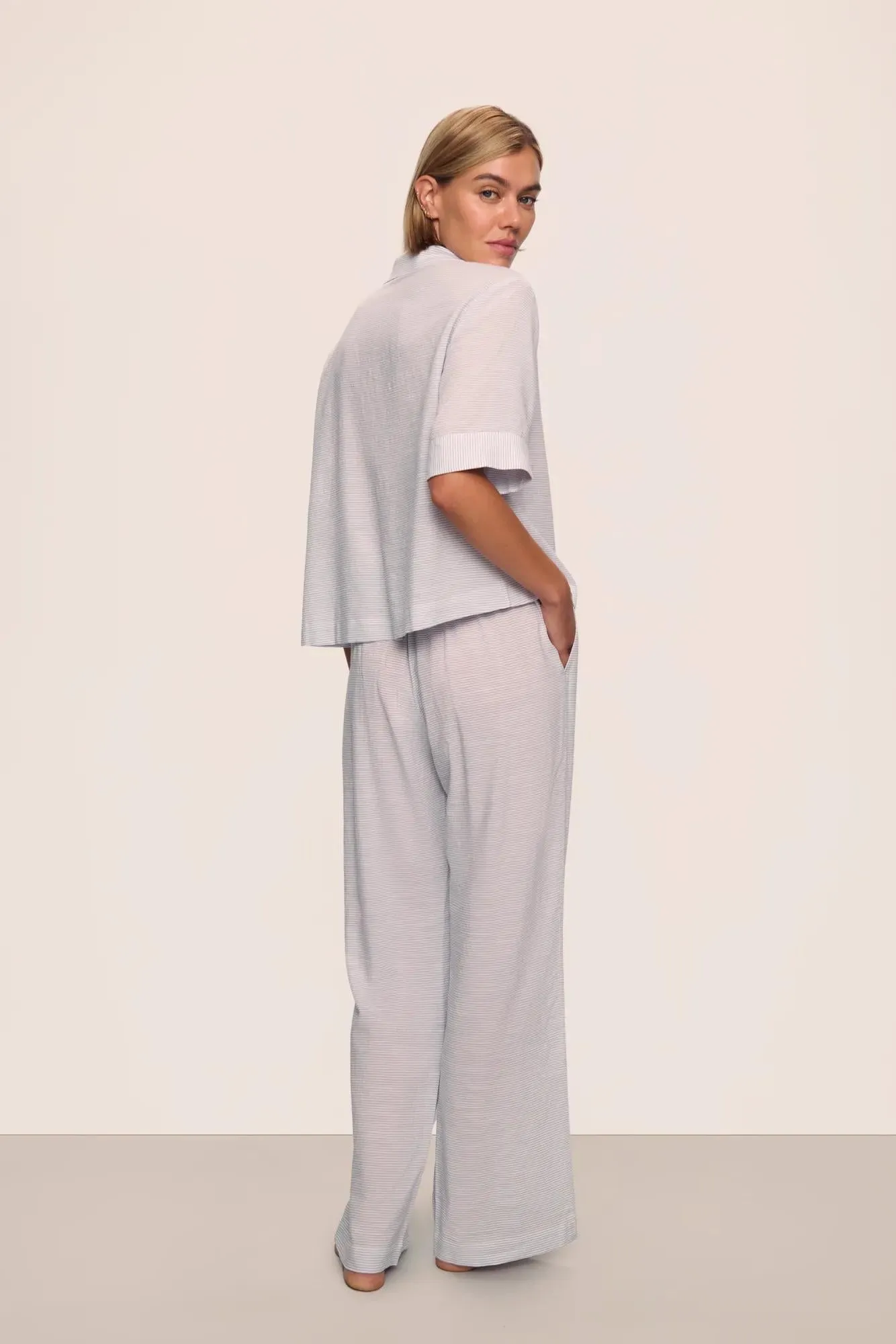 Nautico Relaxed Short Sleeve & Pant PJ Set sold by Eberjey product image thumbnail 3