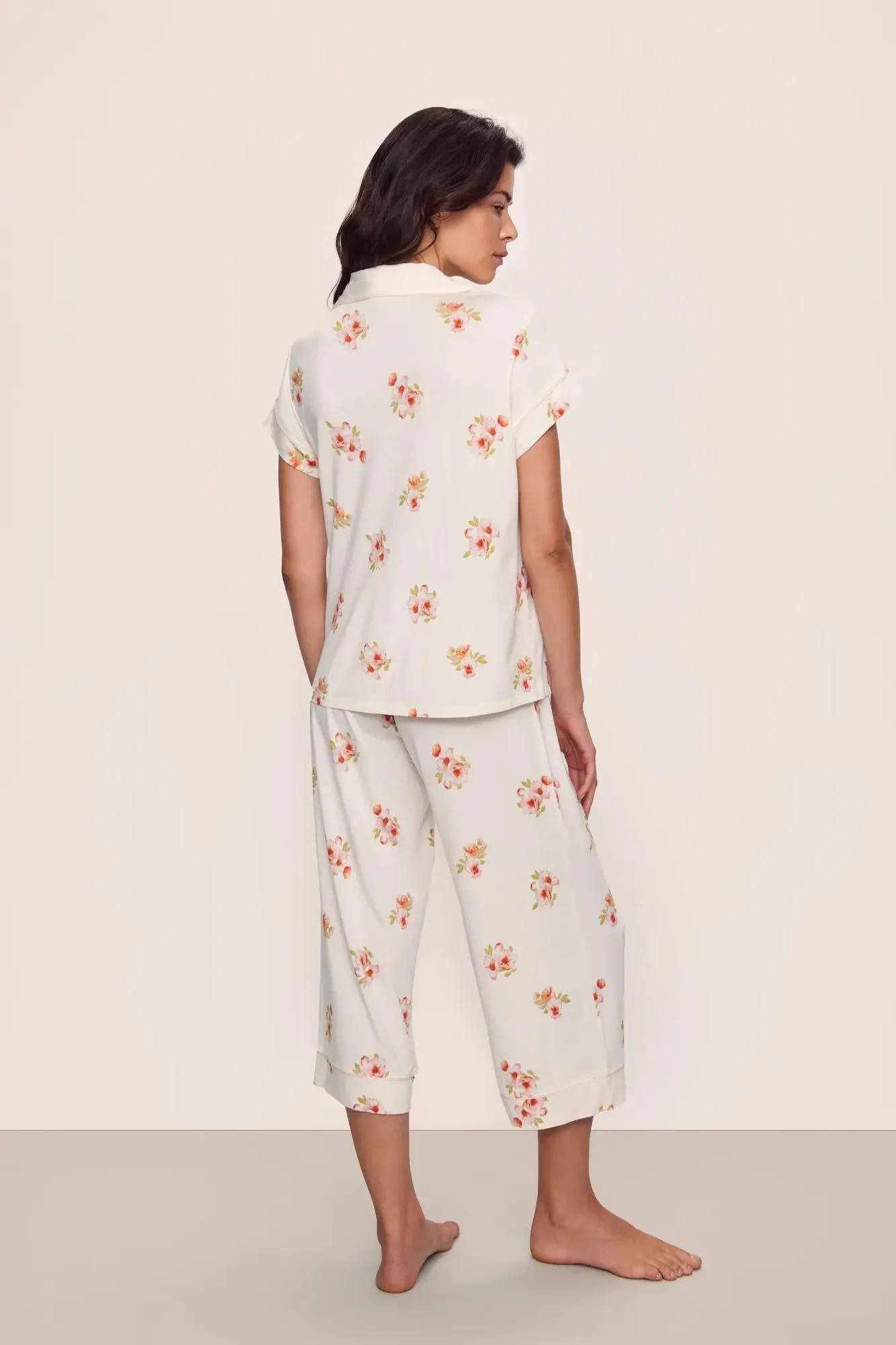 Gisele Printed TENCEL™ Modal Short Sleeve Cropped PJ Set sold by Eberjey product image thumbnail 3