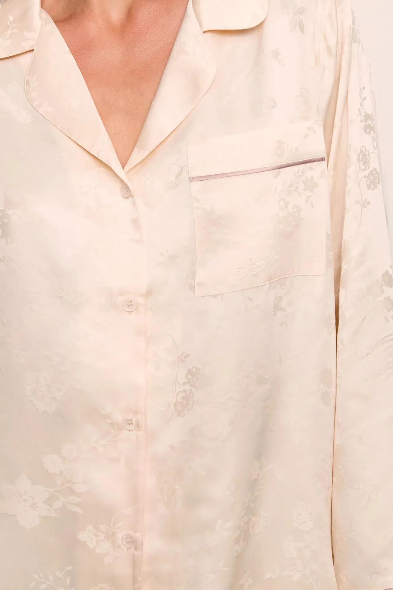 Inez Washable Silk Jacquard Long PJ Set sold by Eberjey product image thumbnail 2