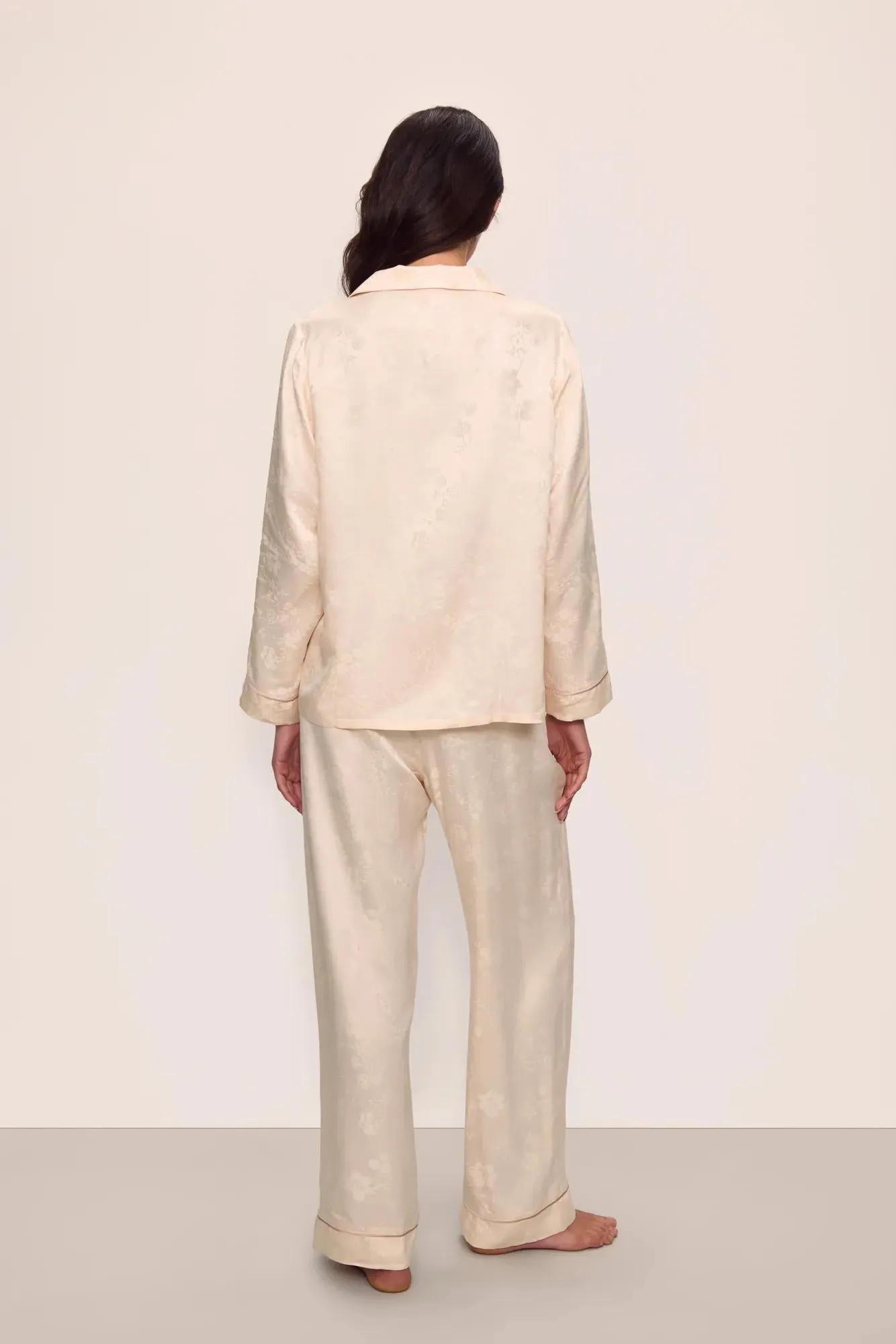 Inez Washable Silk Jacquard Long PJ Set sold by Eberjey product image thumbnail 3