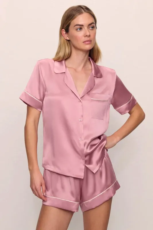 Inez Washable Silk Short PJ Set sold by Eberjey