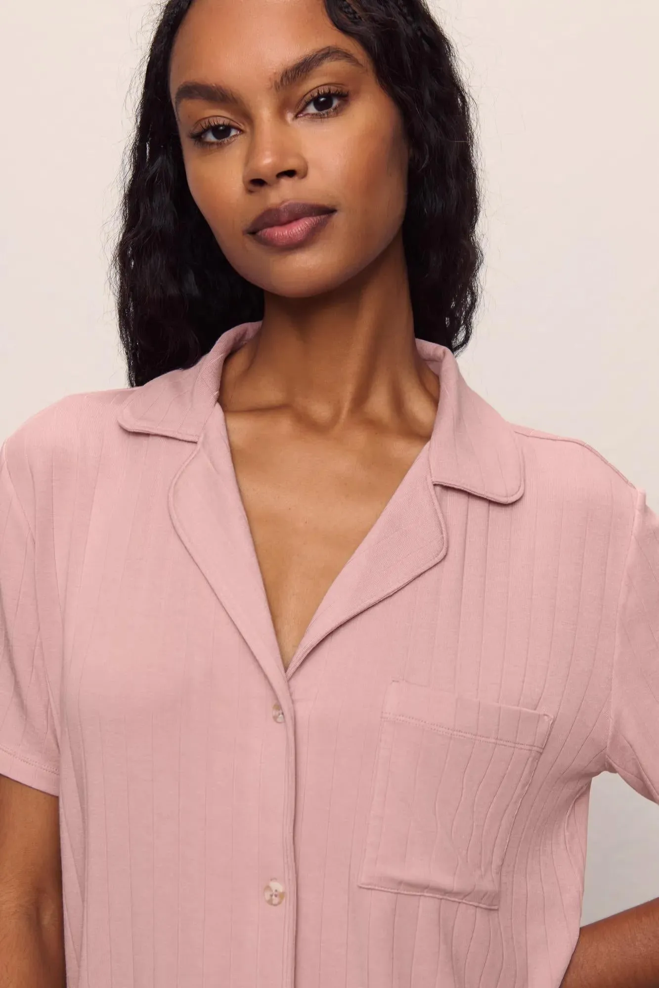 Gisele TENCEL™ Modal Rib Relaxed Short PJ Set sold by Eberjey product image thumbnail 2