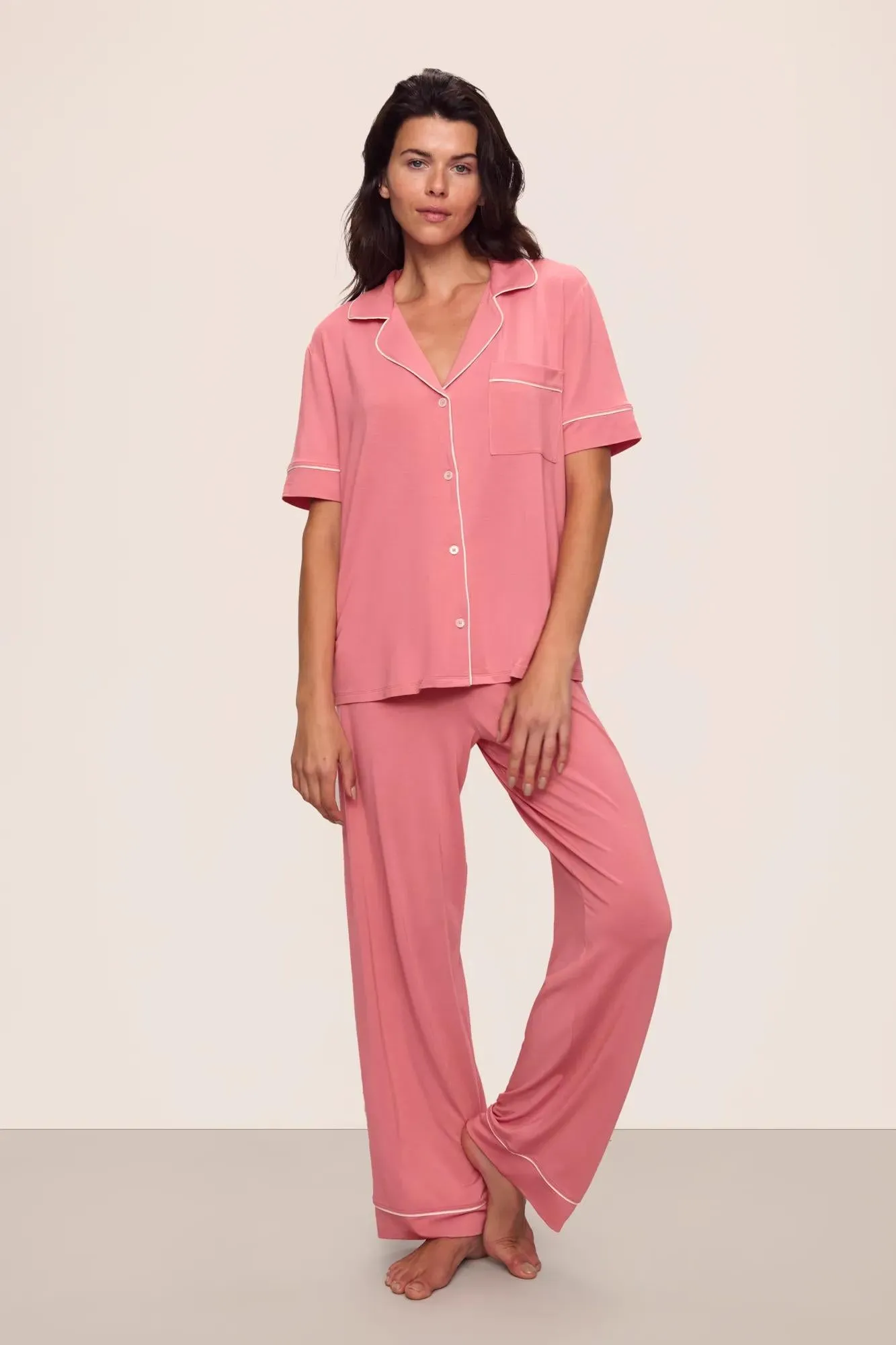 Gisele TENCEL™ Modal Short Sleeve & Pant PJ Set sold by Eberjey