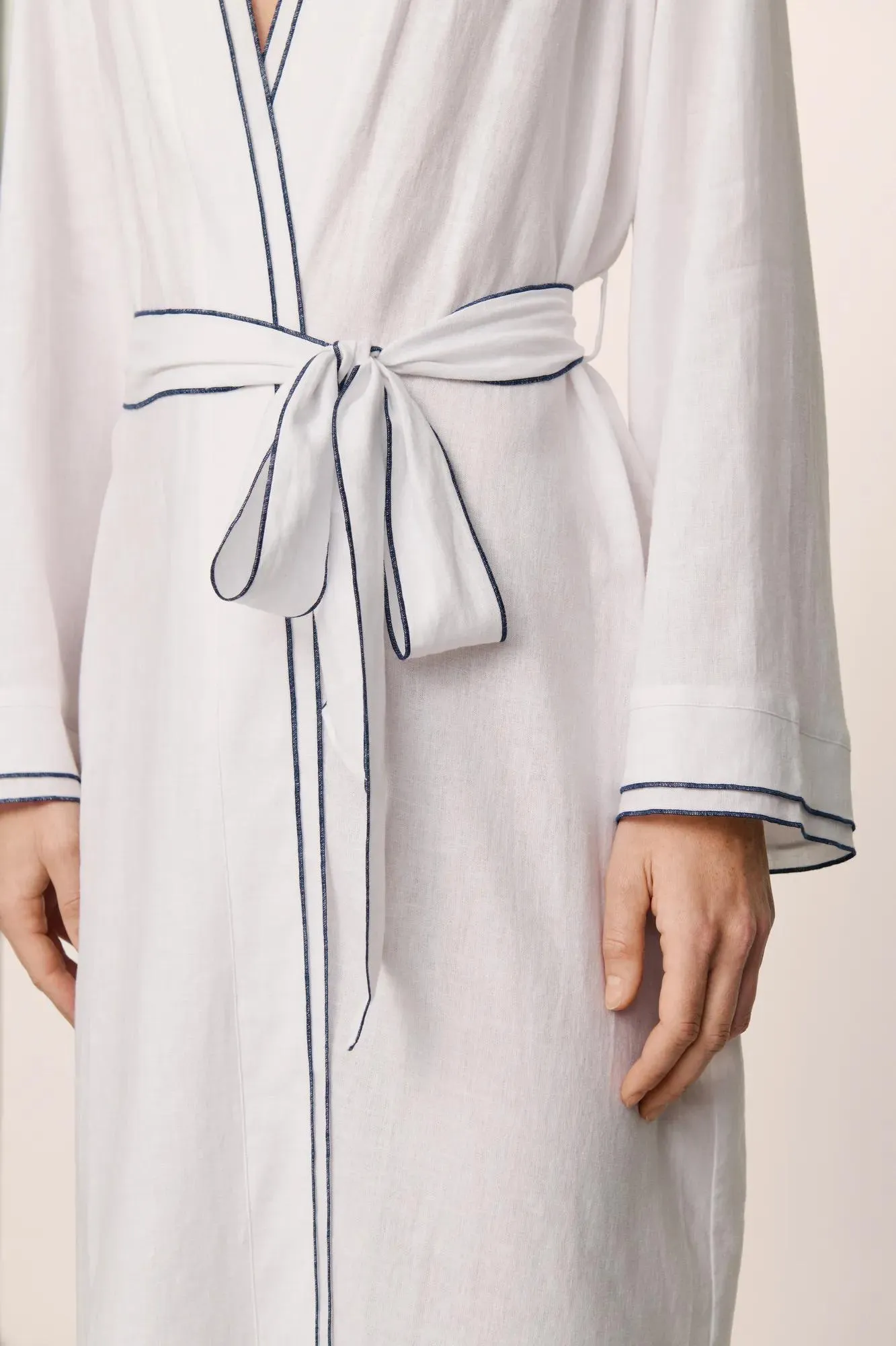 Linen Blend Long Sleeve Robe sold by Eberjey product image thumbnail 2