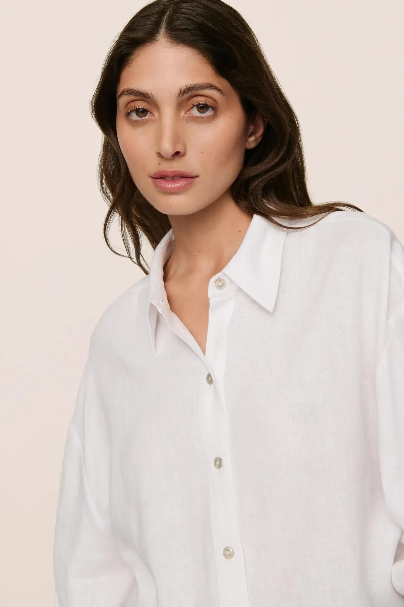 Linen Blend Relaxed Quarter Sleeve Top sold by Eberjey product image thumbnail 2