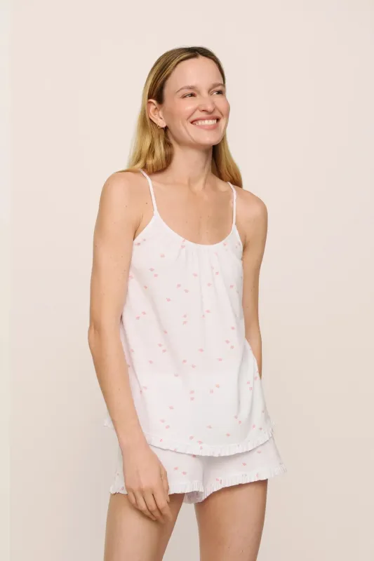 Gisele TENCEL™ Printed Modal Ruffle Cami & Shortie Short Set sold by Eberjey