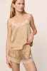 Washable Silk Printed Lace Cami & Short Set sold by Eberjey