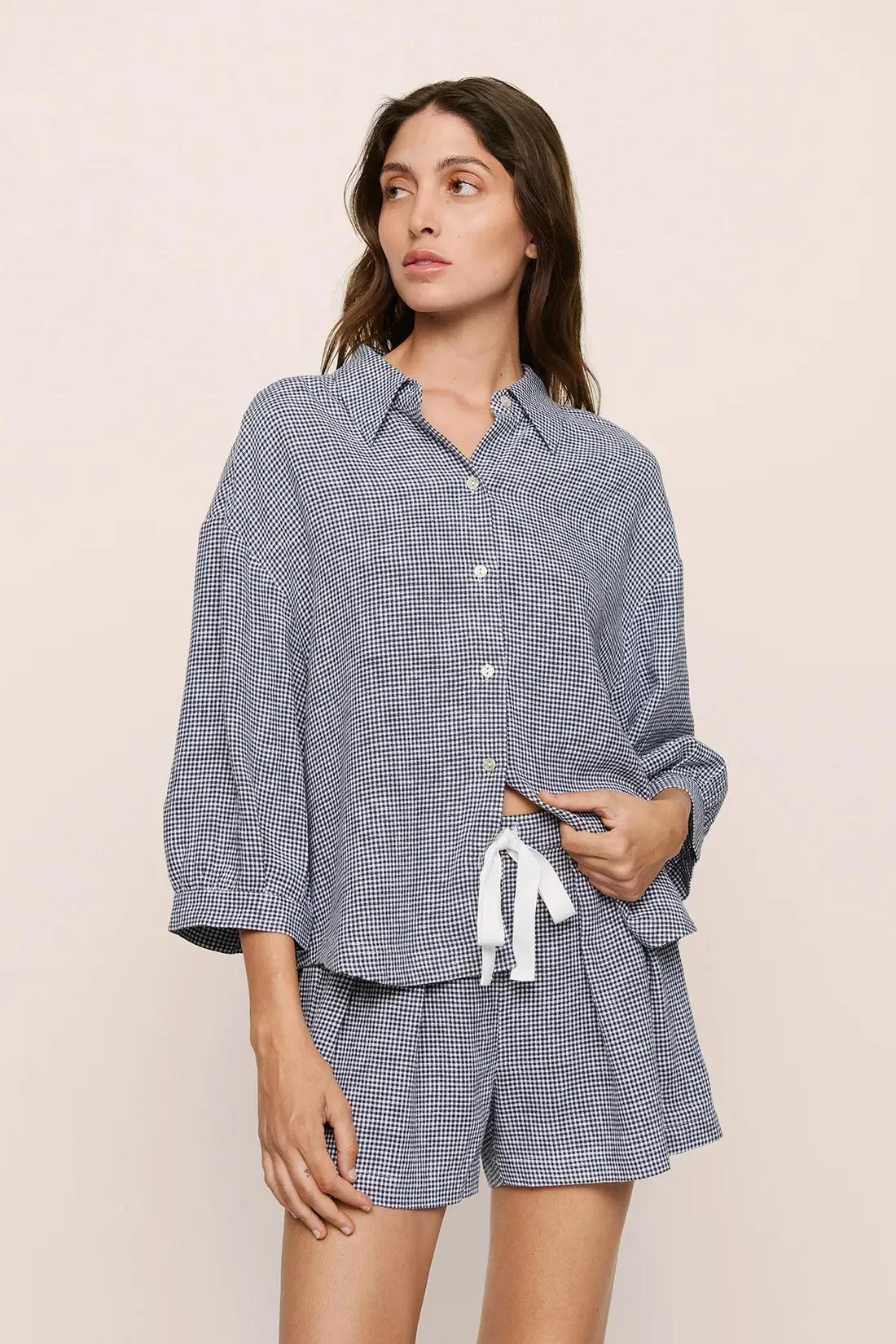 Linen Blend Relaxed Short sold by Eberjey product image thumbnail 4