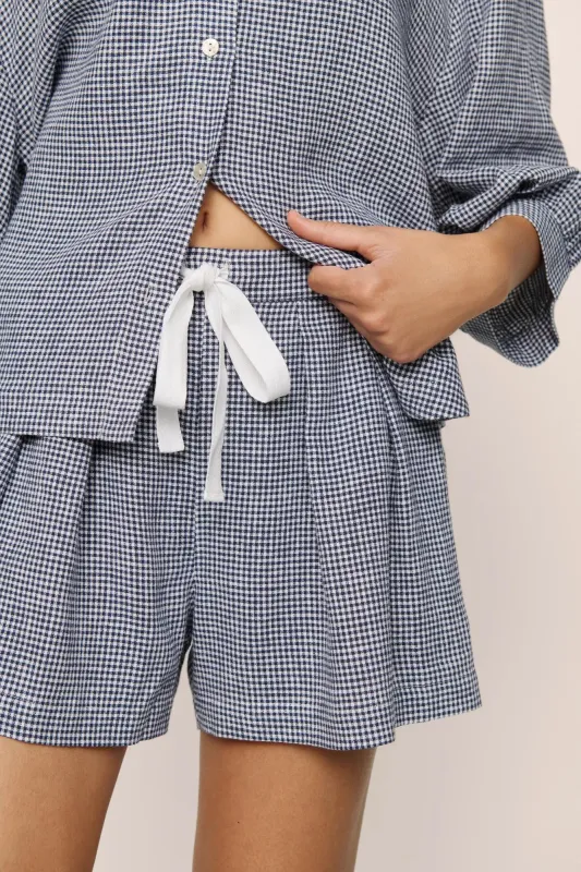 Linen Blend Relaxed Short sold by Eberjey