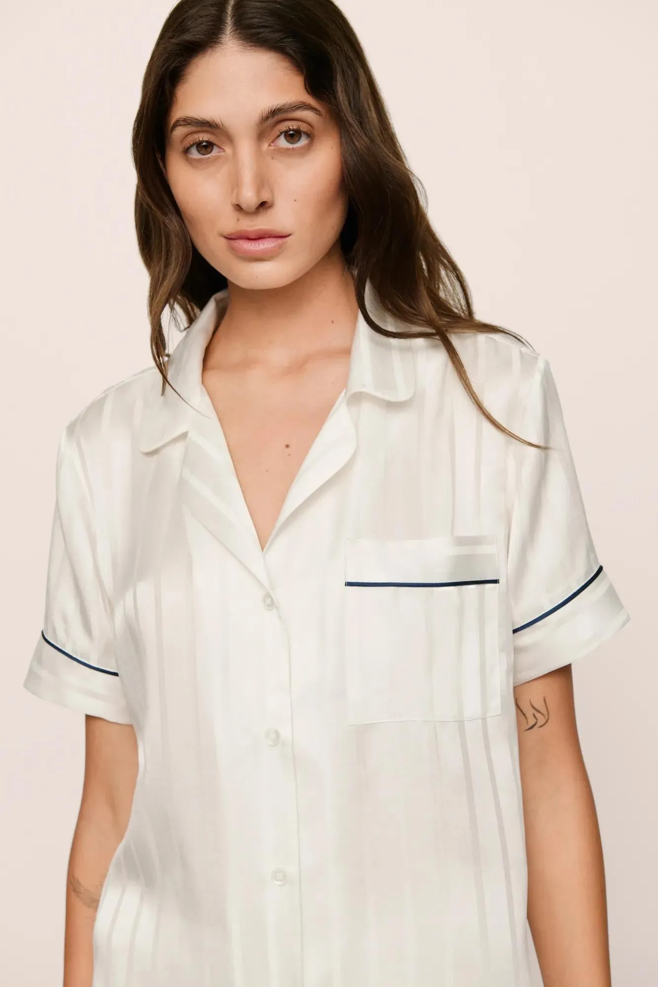 Inez Washable Silk Jacquard Short PJ Set sold by Eberjey product image thumbnail 2