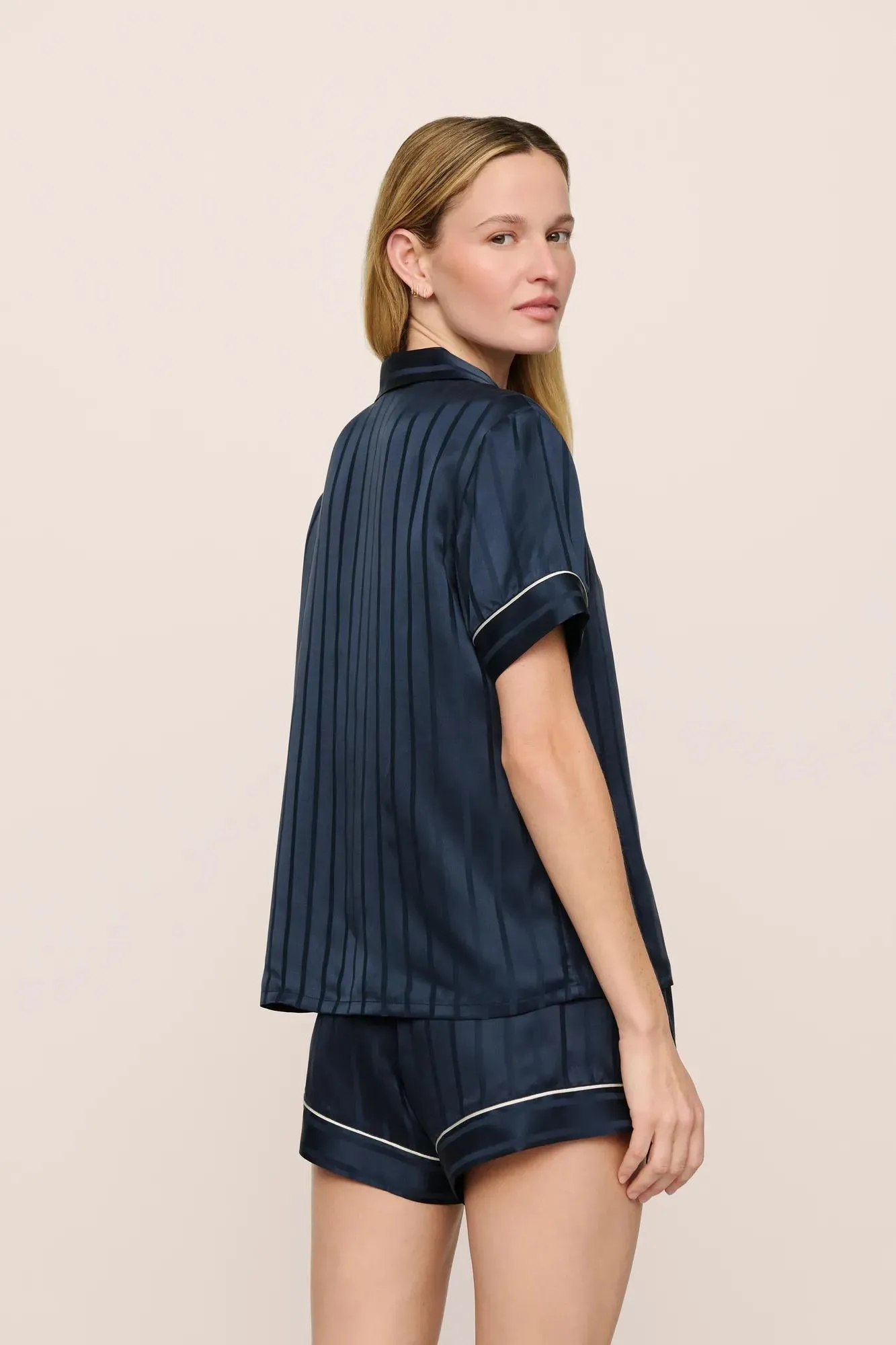 Inez Washable Silk Jacquard Short PJ Set sold by Eberjey product image thumbnail 2