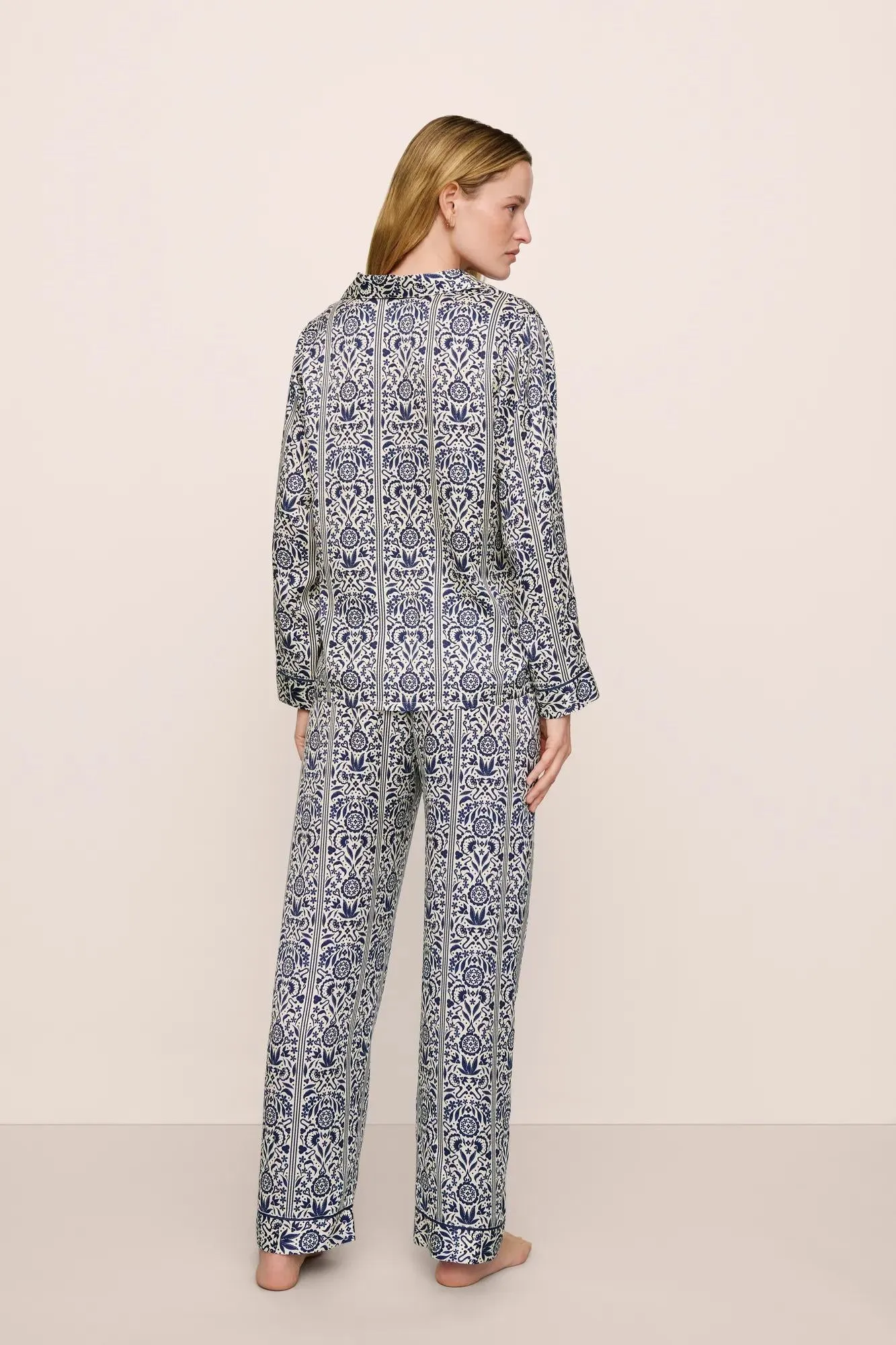 Eberjey x Casa Del Sol - Inez Washable Silk Printed Long PJ Set sold by Eberjey product image thumbnail 3
